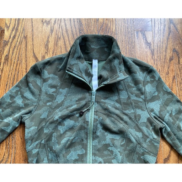 Lululemon Define Jacket Womens Size 4 Camouflage Olive Green Heritage Full Zip - Picture 4 of 11